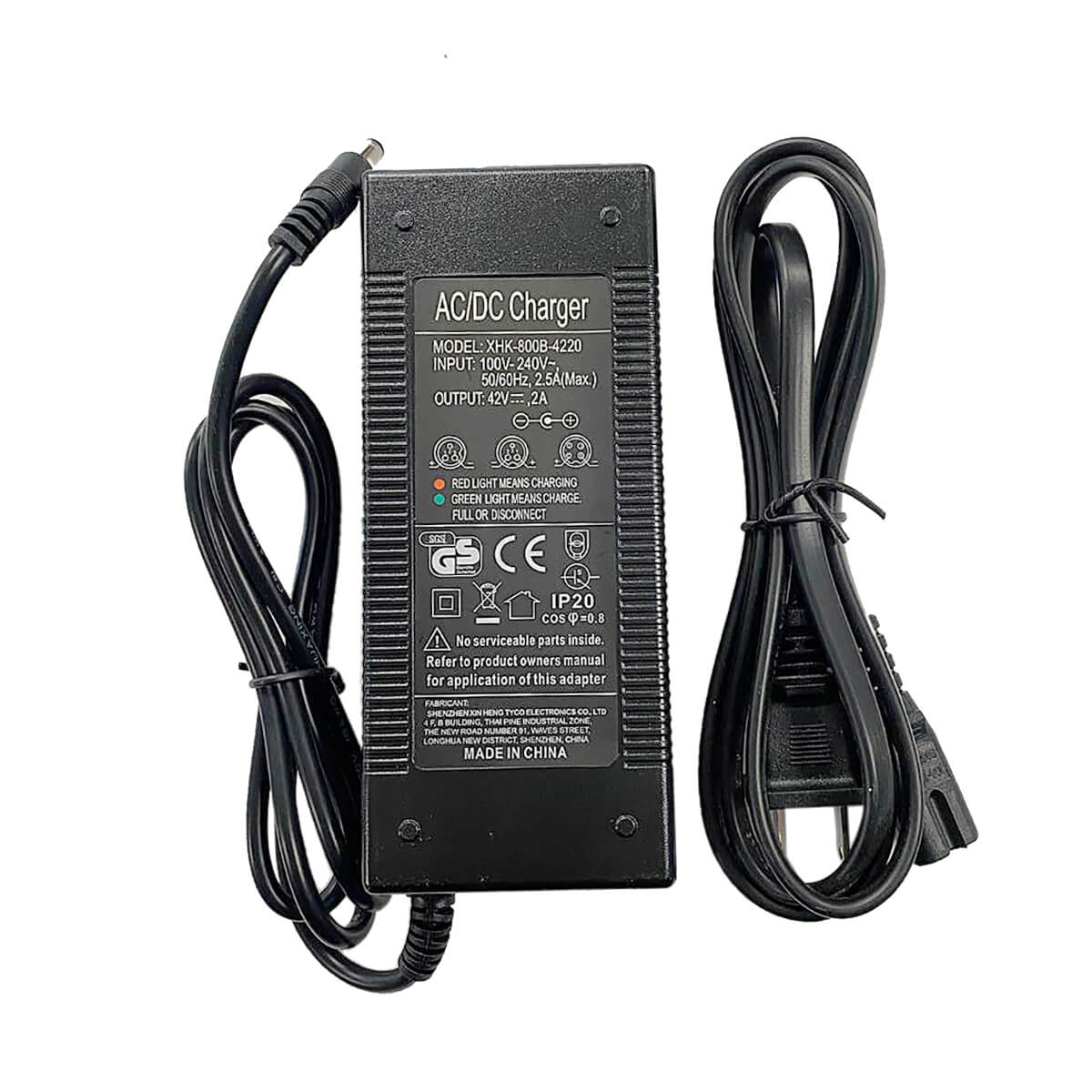 42V 2A Oplader til X8 (Smalt stik)